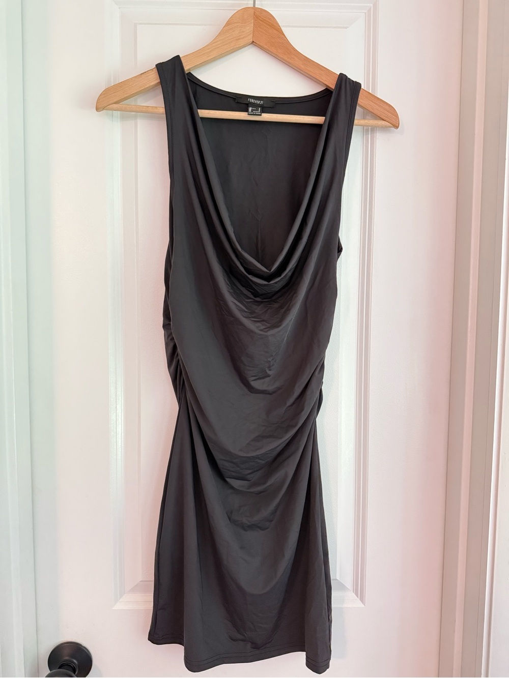 Forever 21 Sleeveless Cowl Neck Mini LBD Sz S